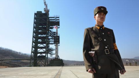 Satellite launch station at Tongchang-ri missile test site