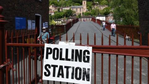 Polling station in Ironbridge
