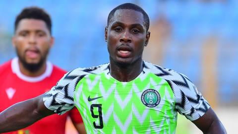 Odion Ighalo in action for Nigeria