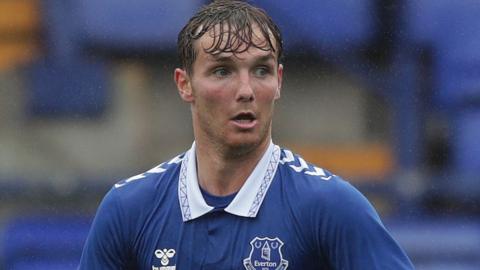 Lewis Warrington playing for Everton