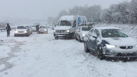 The A30 dual carriageway near Newquay