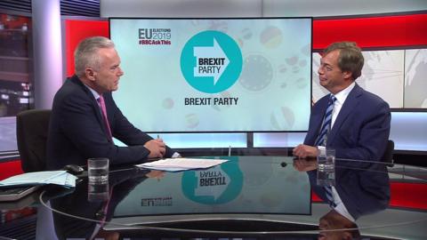 Huw Edwards and Nigel Farage