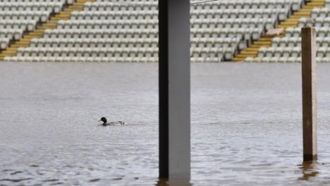 New Road Worcester flooded in February 2020