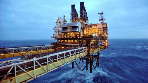 A section of the BP Eastern Trough Area Project oil platform in the North Sea, around 100 miles east of Aberdeen