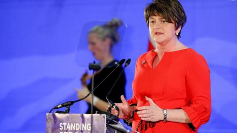 Arlene Foster speaking at the DUP party conference