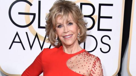 Jane Fonda at the Golden Globe Awards in 2015