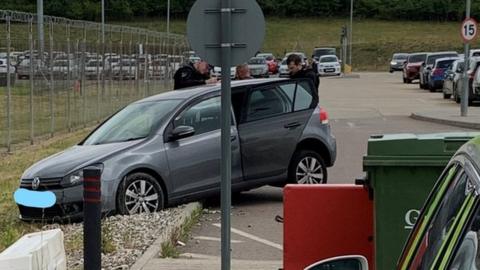 Car stuck at Stansted Airport