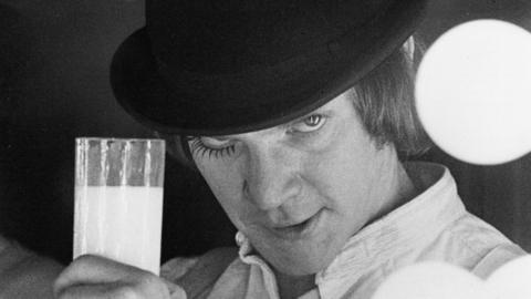 Malcolm McDowell in A Clockwork Orange