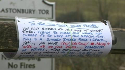 Glastonbury Tor notice