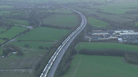 France has suspended any travel from the UK, meaning no lorries are allowed to leave the Port of Dover.