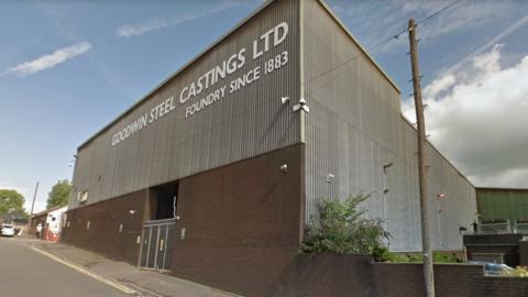Goodwin Steel Castings Ltd building on Ivy House Road in Hanley