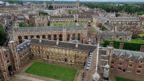 Aerial view of Cambridge University