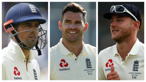 Alastair Cook, James Anderson & Stuart Broad