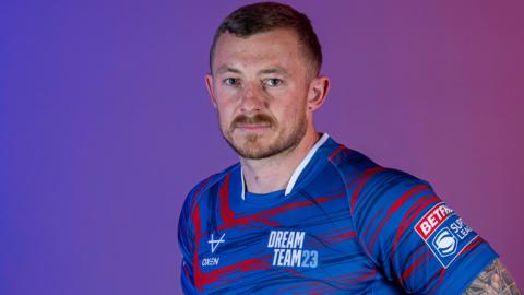 Josh Charnley poses for a picture at the Dream Team media day, having been selected in the 2023 team