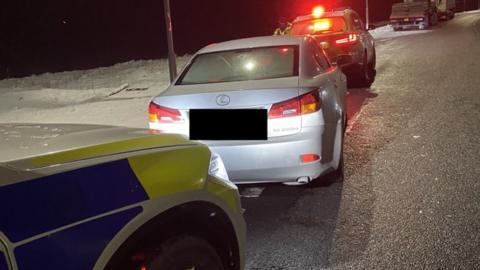 Police stopped the car in West Yorkshire