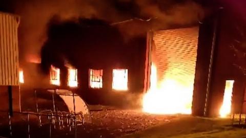 Screengrab of fire video