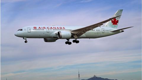 Photo of Air Canada plane flying