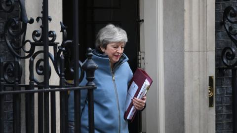 Theresa May leaving Downing Street