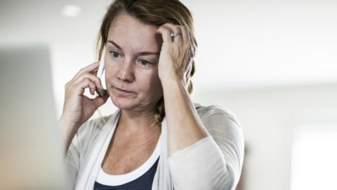 Woman on phone