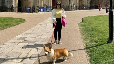 Nadia and her corgi Wilbur