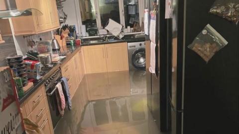 Water poured through Wendy Gilligan's home