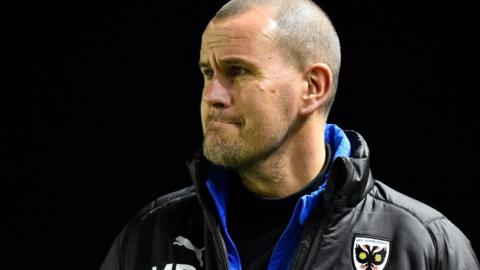 AFC Wimbledon head coach Mark Robinson