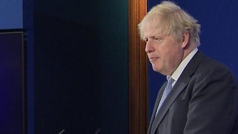 Boris Johnson at press conference