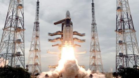 Chandrayaan-2 taking off