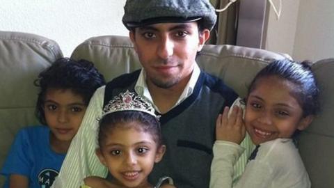 Raif Badawi with children (family handout)