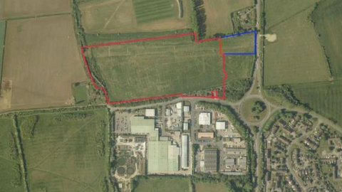 An overview of the green fields in Highworth