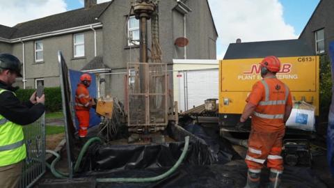 Heat pump drilling in Stithians