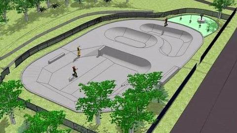 An artist's impression of the Portishead Skate Park, which may now be built after a lease was granted