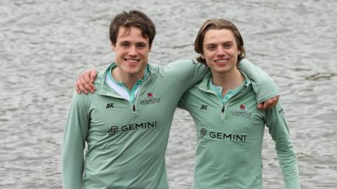Cambridge's Boat Race brothers Ollie and Jasper Parish pictured before the 2023 edition