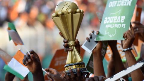 Senegal celebrate beating Egypt in last year's Africa Cup of Nations final