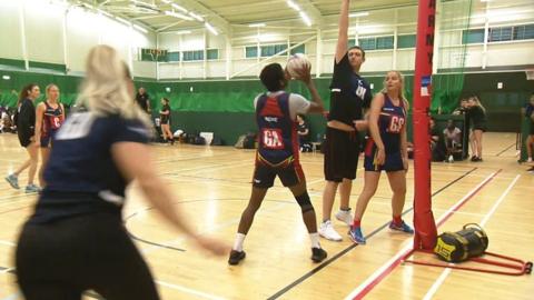 An army netball tournament in Aldershot