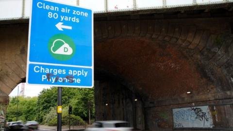 The Clean Air Zone sign