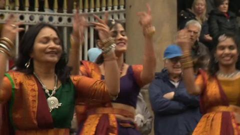 Dancers celebrate Diwali