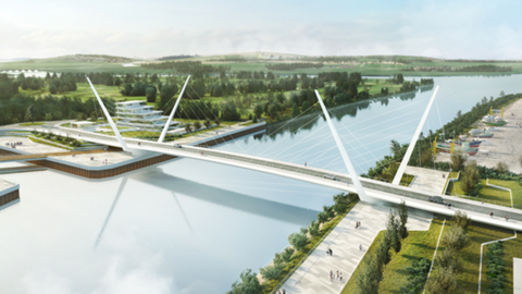 CGI of planned opening road bridge