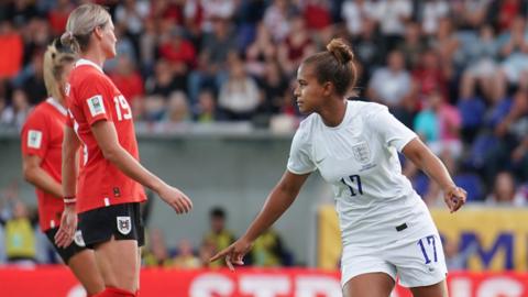 Parris scores England's second goal