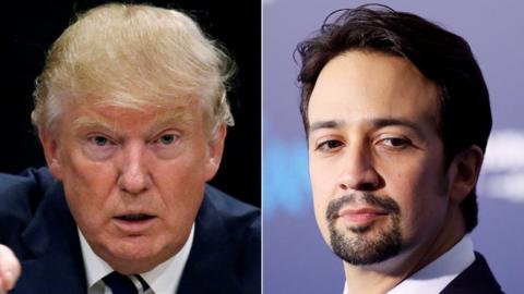 Donald Trump and Lin-Manuel Miranda