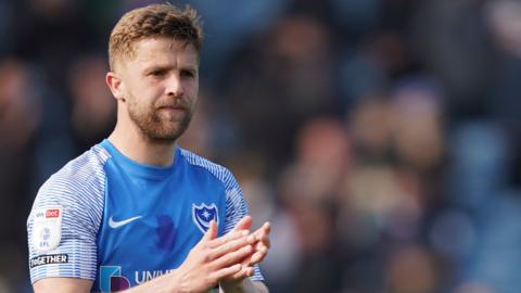 Midfielder Michael Jacobs playing for Portsmouth