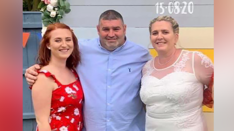 Paul Carter, 41, his wife Lisa, 49, and her 25-year-old daughter, Jade