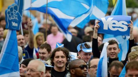 march for Scottish independence