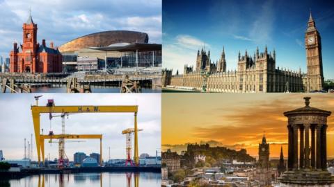 Cardiff, London, Belfast and Edinburgh