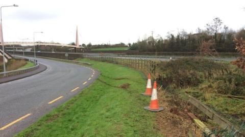 The car driver is believed to have struck a fence on the Old Dublin Road in Cork