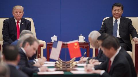 US President Donald Trump and China's President Xi Jinping in Beijing