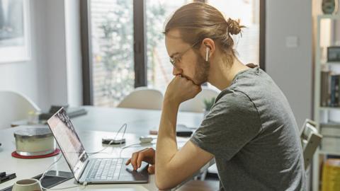 Person working from home