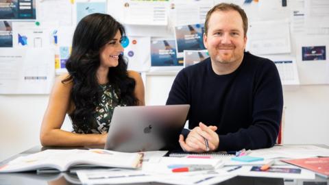 Craig Unsworth and his business partner Urchana Moudgil