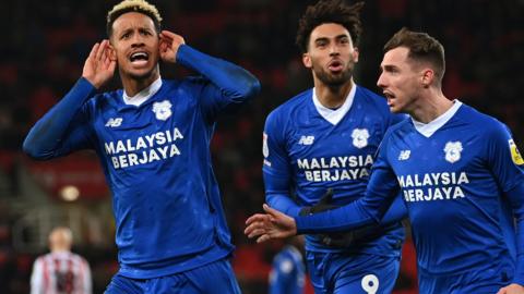 Cardiff celebrate goal