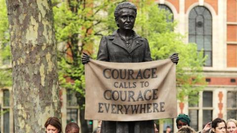 Gillian Wearing's statue of Millicent Fawcett